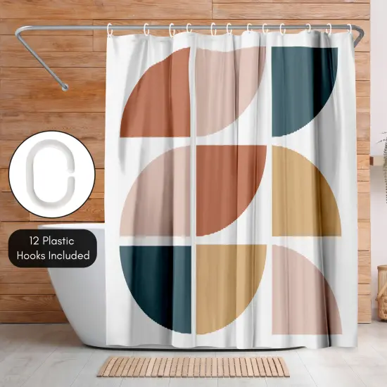 Mid Century Circles by ArtPrink Shower Curtain 71" x 74" {5}