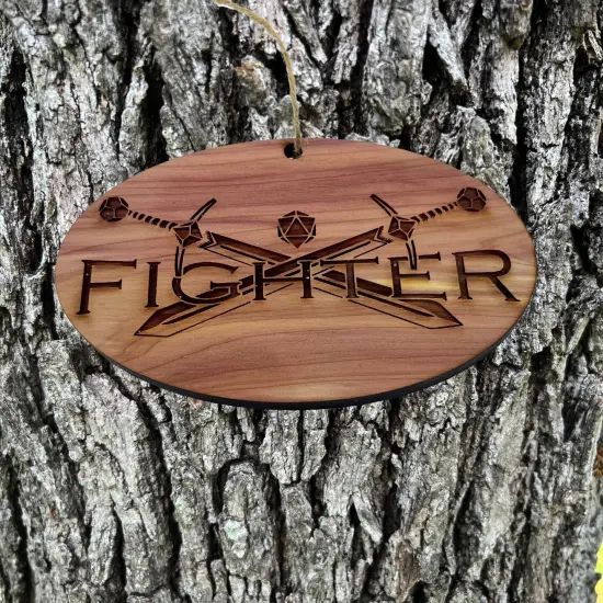 Fighter - Cedar Ornament {2}