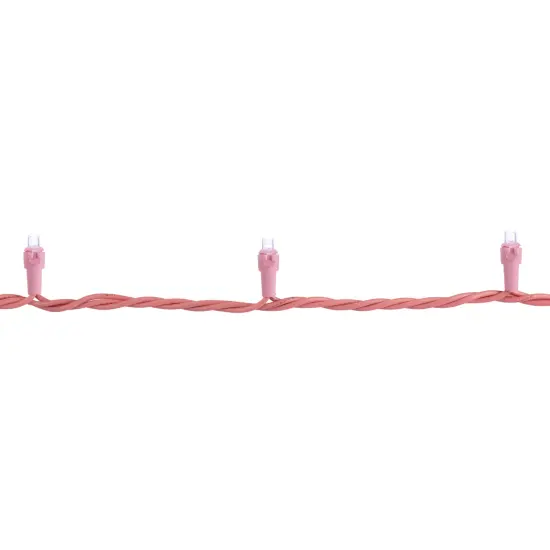 Northlight LED Wide Angle Christmas Lights Pure White - 33' Pink Wire - 100ct {7}