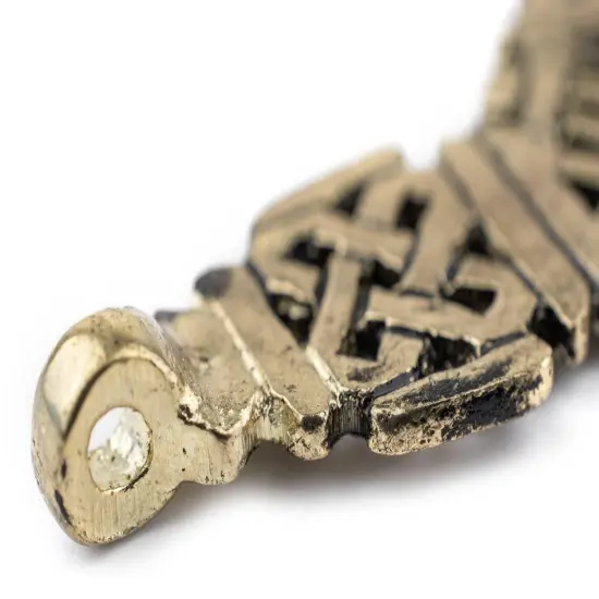 Brass Ethiopian Coptic Cross Pendant, African Abyssinian Design, Orthodox Christian Pendant for Jewelry, The Bead Chest {3}