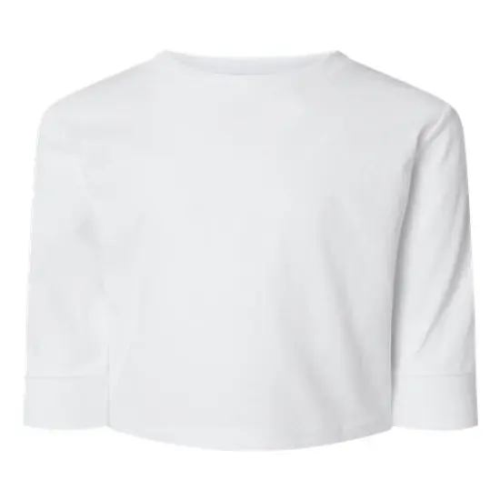 Rabbit Skins&reg; Toddler Cotton Jersey Long Sleeve Crewneck Tee - 3311 White {2}