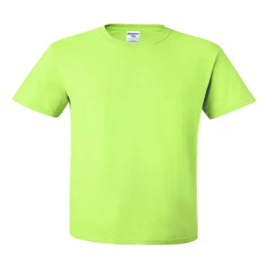 JERZEES&reg; Dri Power Ringspun Short Sleeve Crewneck T-Shirt Safety green {2}