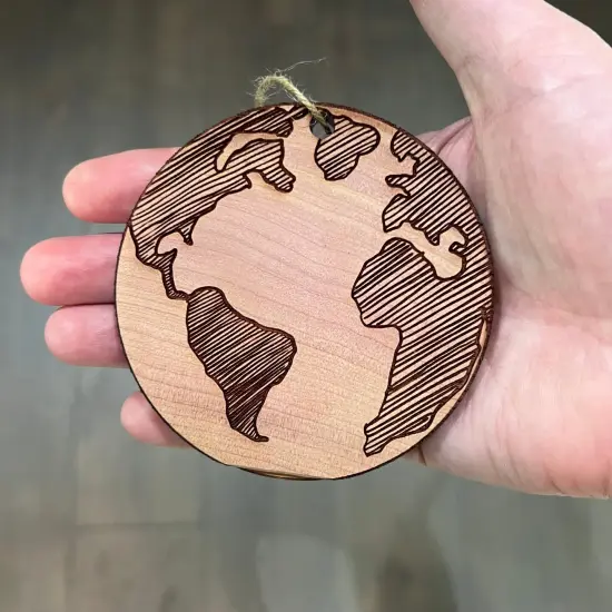 Earth - Cedar Ornament {3}