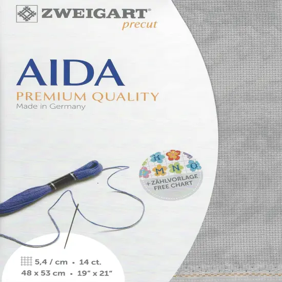 PrecutZweigart Stern-Aida Vintage 14 count Vintage Gray {1}