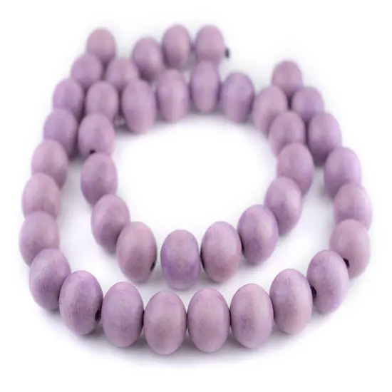 The Bead Chest Natural 20mm Wooden Beads in Purple for Jewelry Making &ndash; Round Loose Wood Spacer Beads I Approximately 20 Beads {3}