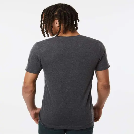 Tultex&reg; Combed Cotton CVC Crewneck Short Sleeve T-Shirt Heather dark grey {6}