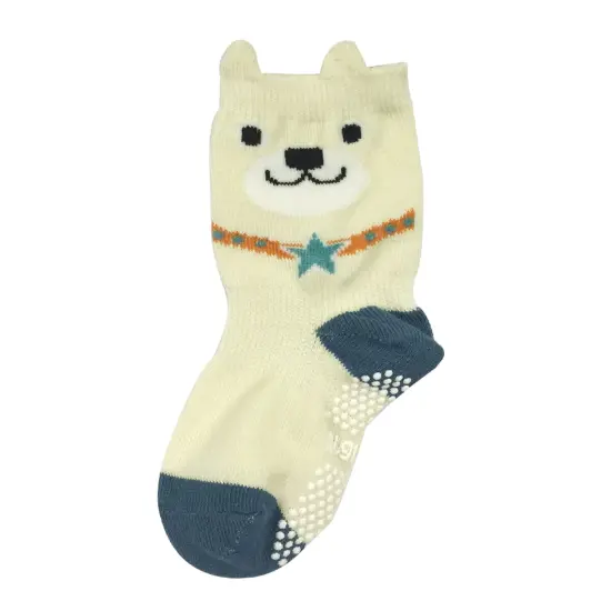 Wrapables Peek A Boo Animal Non-Skid Toddler Socks (Set of 6), Zoo Animals Small {5}