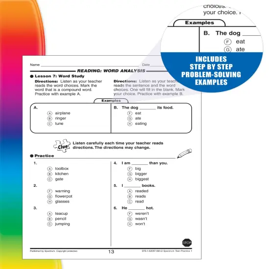 Spectrum Test Practice 1st Grade Workbooks, Math, Language Arts, Reading Comprehension, Grammar, Spelling, Vocabulary, and Writing Practice, Classroom or Homeschool Curriculum {4}