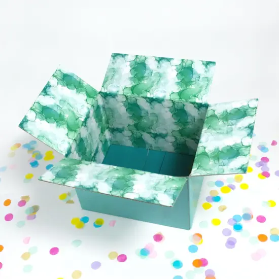 Great Papers! Giftin Shipping Box, Watercolor, 12" x 10" x 1/8", Printed Inside and Out, 2-Pack {2}