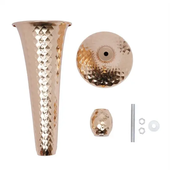 Gold 10Pcs Tall Trumpet Vase Wedding Centerpieces for Tables, Metal Flower Stand {3}