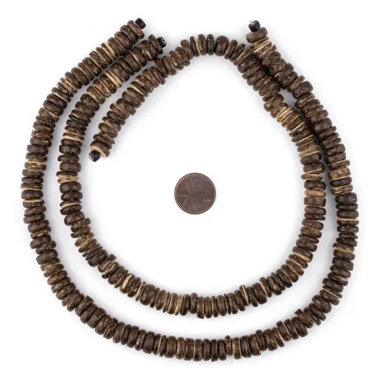 The Bead Chest Chocolate Disk Coconut Shell Beads (10mm) {2}