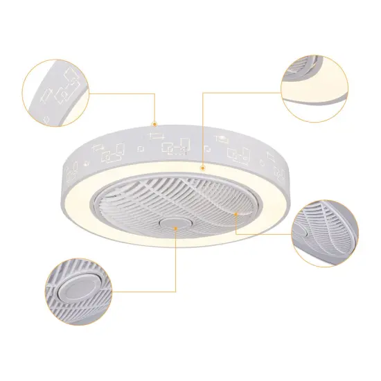 Kitcheniva 23" Dimmable Ceiling Fan Lamp With Remote {2}