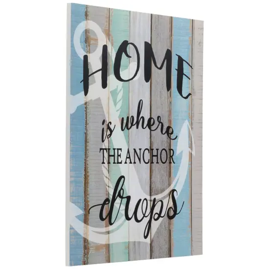 Northlight 16" Home is Where the Anchor Drops Wall Sign Multi {4}