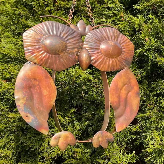 Fanciful Wise Owl Garden Ornament {2}