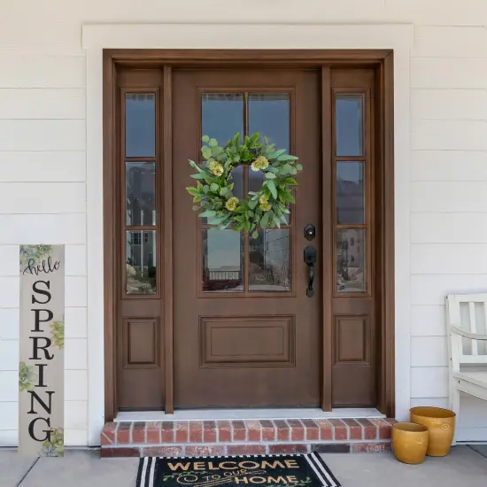 Northlight Eucalyptus and Olive Leaf Twig Spring Wreath, 24-Inch Green {3}