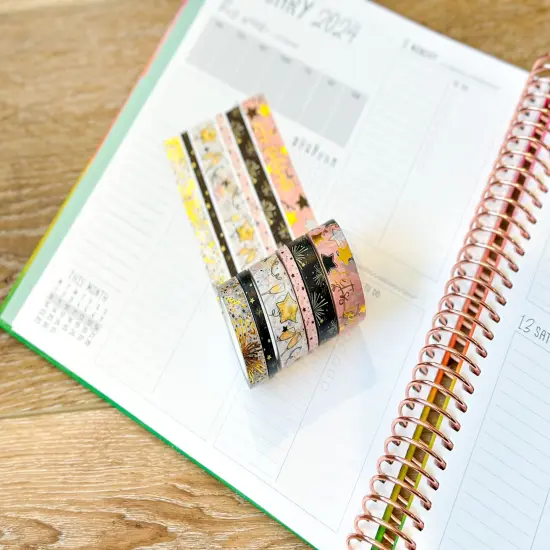 New Years Eve NYE Celebration Anniversary Birthday Celebrate Washi Tape Set January 2024 - W100 {6}