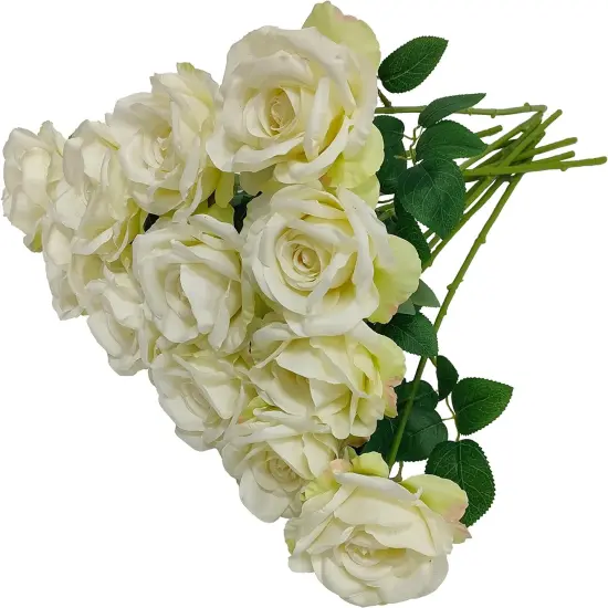 12 Pcs Artificial Roses for Wedding & Any Occasions Black {10}