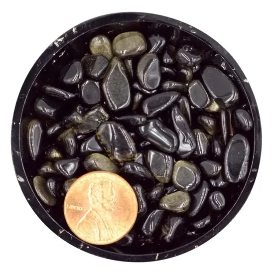 Gold Sheen Obsidian Mini Crystal Chips &ndash; Size 2 {2}