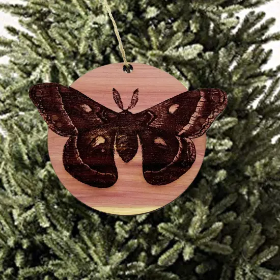 Cecropia Moth - Cedar Ornament {3}