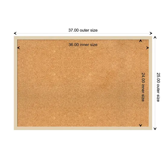 Svelte Wood Framed Corkboard, Natural Cork Svelte Natural {3}