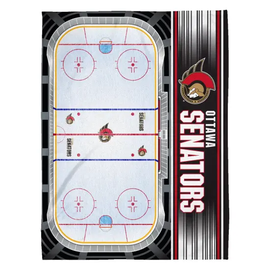 Sleep Squad Ottawa Senators Home Ice 60&rdquo; x 80&rdquo; Raschel Plush Blanket {3}