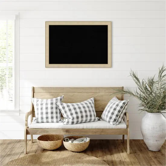 Classic Honey Silver Framed Corkboard, Black Cork {6}