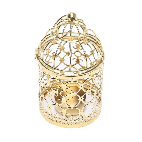 Bird cage Candle Holder Metal Tealight Home Art Decor {1}
