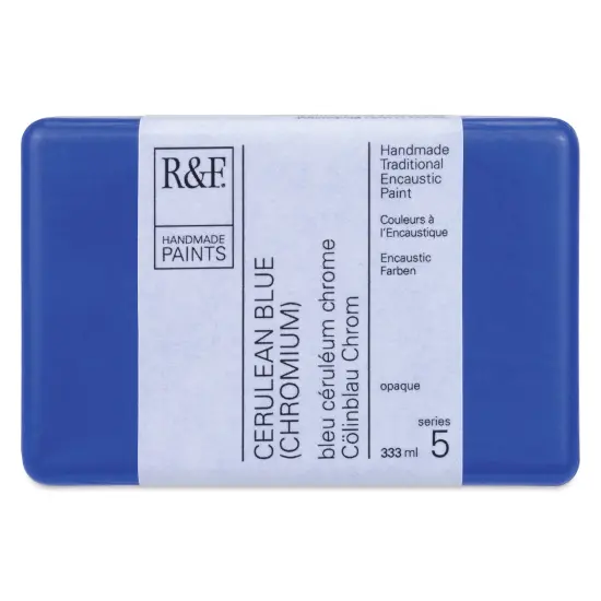 R&F Encaustic Paint Block - Cerulean Blue Chromium, 333 ml block {1}