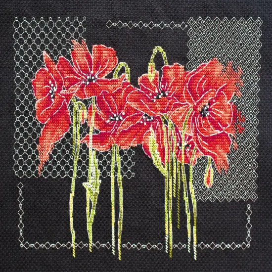 Cross-stitch kit Poppies {1}