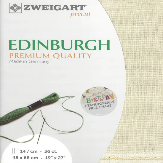 Precut Zweigart Edinburgh 36 count Platinum {1}
