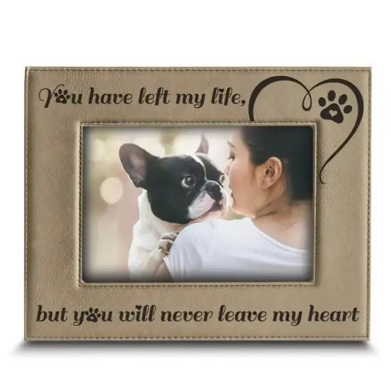 Engraved Leather Picture Frame {1}