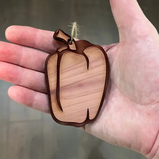 Bell Pepper - Cedar Ornament {3}