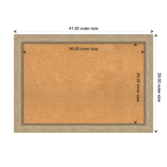 Astor Framed Corkboard, Natural Cork Astor Champagne {3}