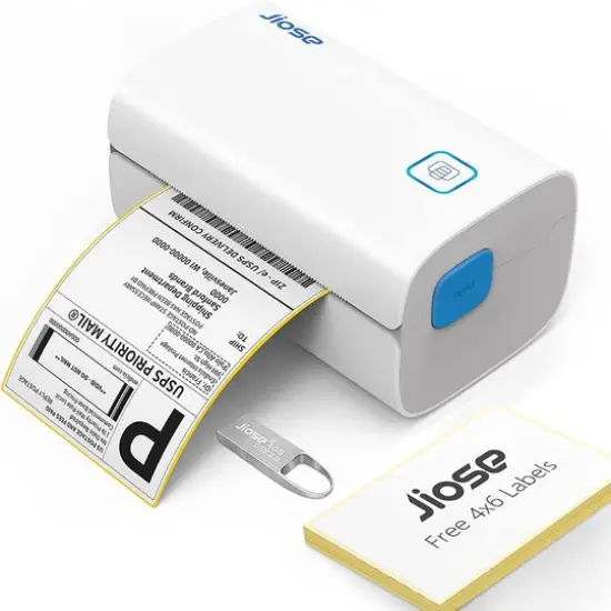 Jiose 4x6 Shipping Label Printer High-Speed High-Quality Printing for Seamless Package Addressing White {2}