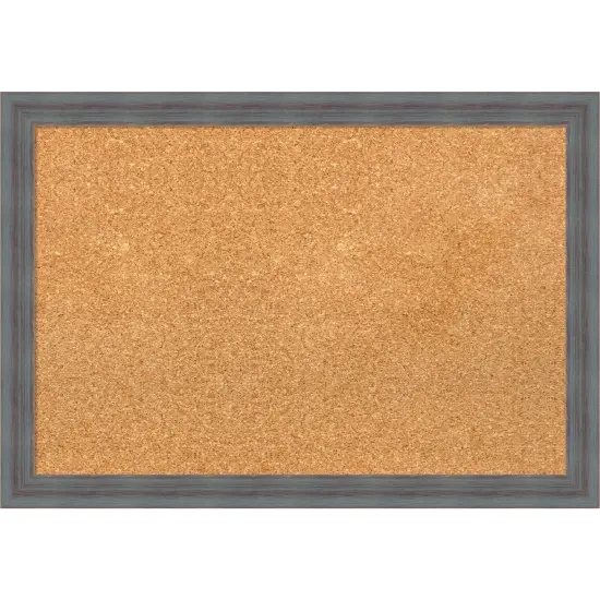 Dixie Grey Rustic Wood Framed Corkboard, Natural Cork {1}