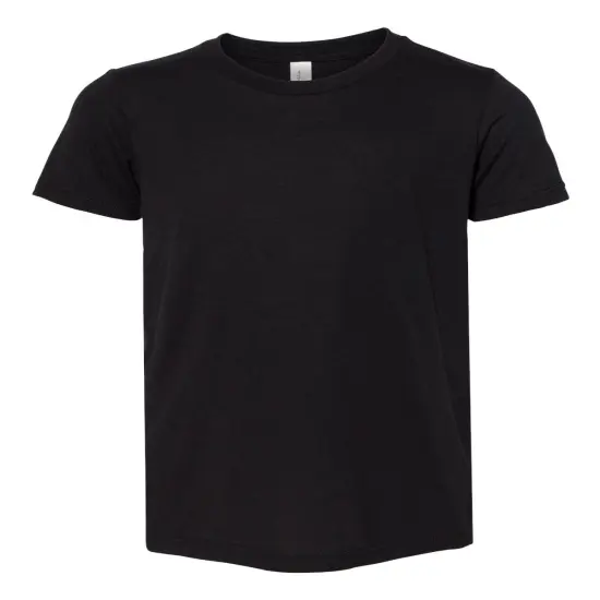BELLA + CANVAS&reg; Triblend Crew Neck Short Sleeve Tee Shirt For Youth - 3413Y Solid black triblend {2}