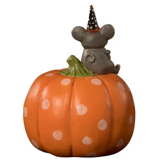 Halloween Mouse On Pumpkin 5" {2}