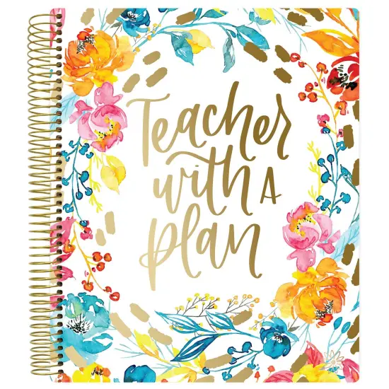 bloom daily planners Undated Teacher Planner & Calendar, Teacher With a Plan {1}