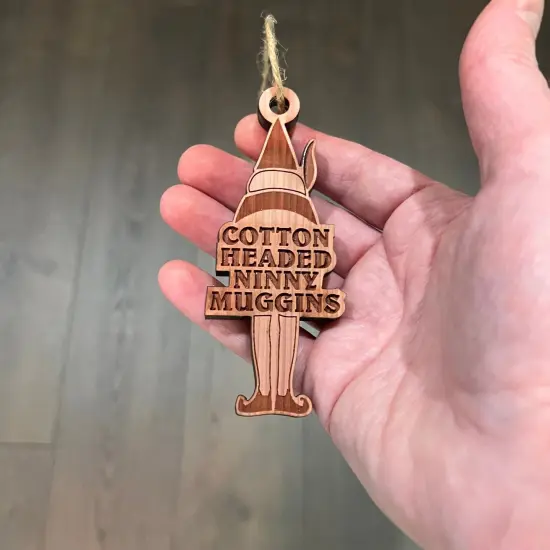 Cotton Headed Ninny Muggins - Cedar Ornament {4}