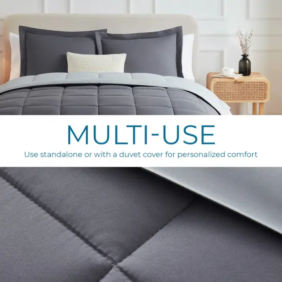 Nestl Down Alternative Comforter Grey/Light Grey {3}