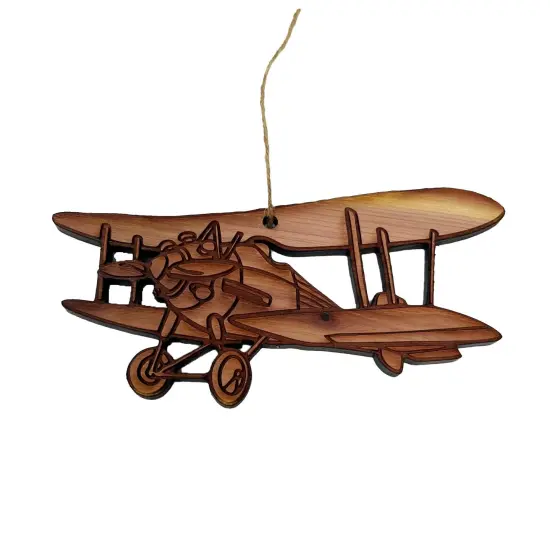 Bi Plane - Cedar Ornament {2}