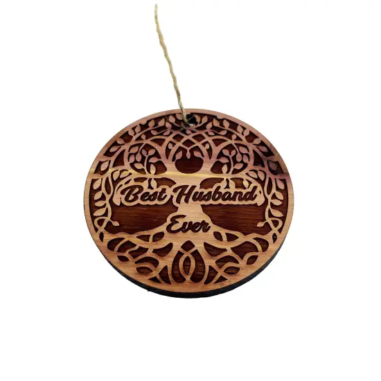 Best Husband Ever Celtic Tree of Life - Cedar Ornament {1}