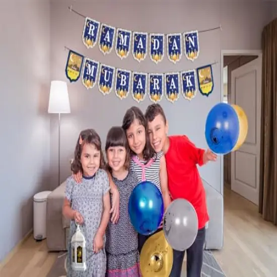 Ramadan decorations for home - Ramadan decorations set ( lights -Ramadan banner and balloons )& Eid decoration -Ramadan gifts for kids Ramadan decor زينة رمضان كريم ديكور {6}