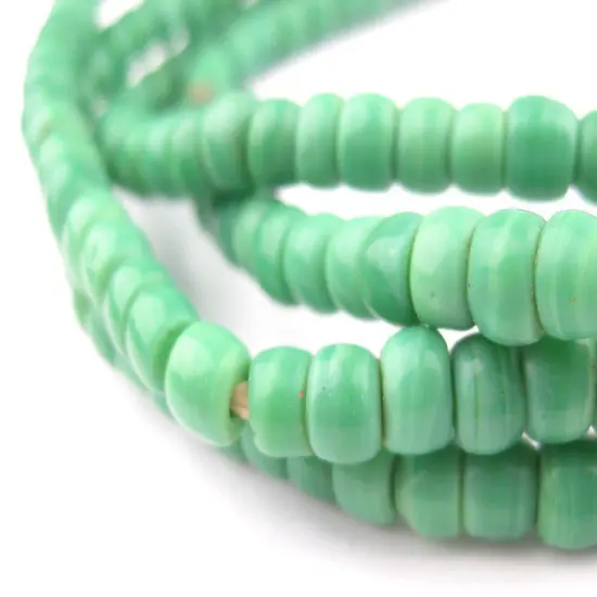 The Bead Chest Green Turkana Beads: Authentic East African Tribal Glass Beads from Kenya {1}