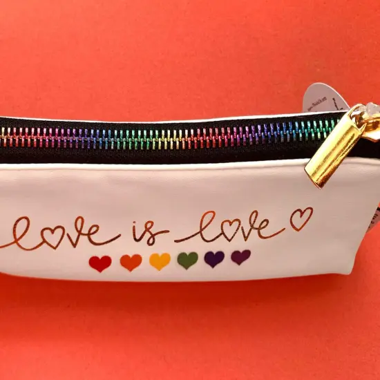 Love is Love Rainbow Hearts Pencil Pouch {3}