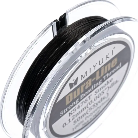 Miyuki Dura-Line 0.12mm Strong Beading Thread, 50m Black {2}