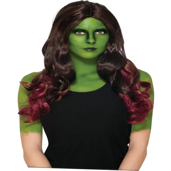 Womens Marvel Guardians Of The Galaxy Gamora Wig Costume Accessory {1}