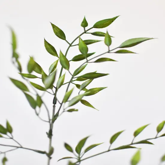 27" Faux Mini Bamboo Leaf Stem {1}