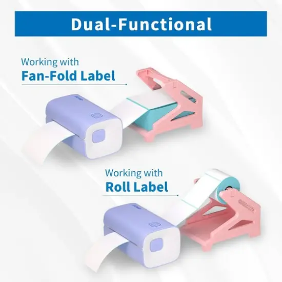 JIOSE 4x6 Label Holder Pink Thermal Label Holder for Rolls and Fan-Fold Labels {2}