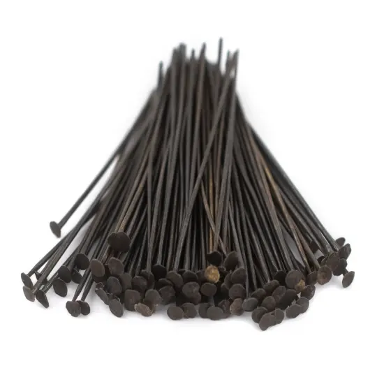 TheBeadChest Antiqued Brass 21 Gauge 1.5 Inch Head Pins (Approx 100 pieces) {3}